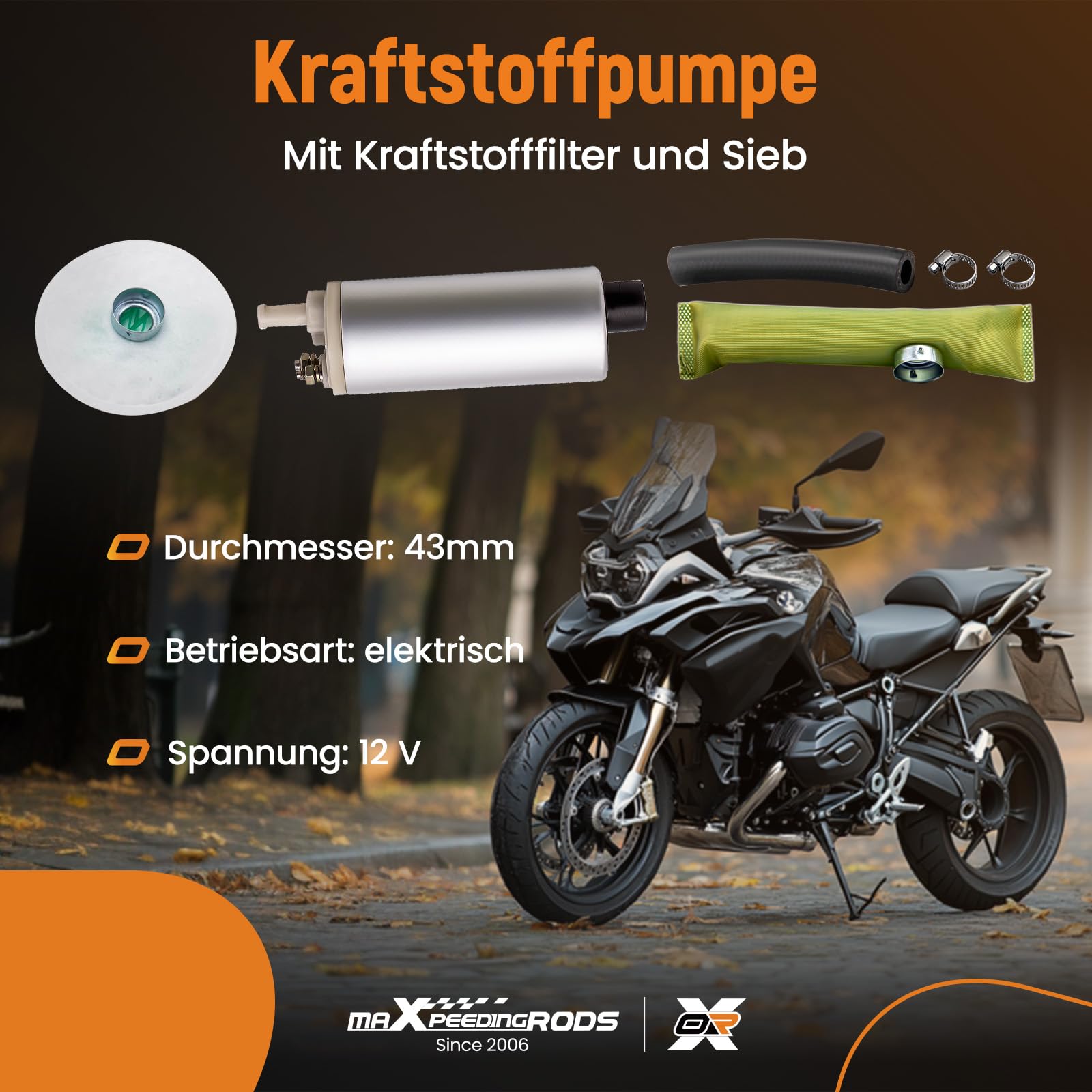 maXpeedingrods Kraftstoffpumpe für R 1150 RT RS Fuel Pump Benzinpumpe 16141341231, 1341231, benzinpumpe