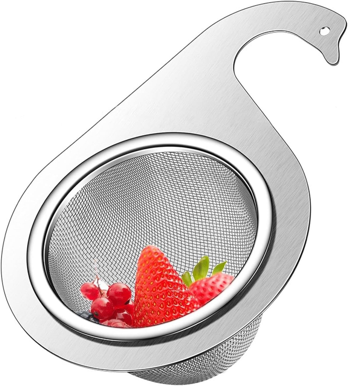 MosQuick® Stainless Steel Kitchen Sink Drain Basket, Big Round Strainer, Food Waste Peel Collector, Filter Jali for Wash Basin, Rust Free Drainer, NALI Cover Mesh, Hair Catcher Chalni (Silver) — Amazon image 7