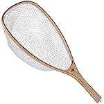 SF Fly Fishing Landing Soft Rubber Mesh Trout Catch and Release Net with Black Magnetic Net Release Combo Kit (Clear A Combo Small Holes)