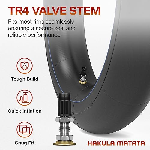 Miniatura 5 de Tubo interior de repuesto para motocross 3.00-21 con vástago de válvula TR4, tubos interiores de goma butílica de alta resistencia 80100-21, 0.11