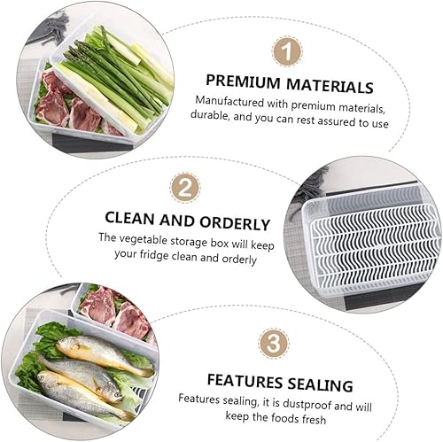 Miniatura 2 de BESTonZON Caja de almacenamiento multifuncional para alimentos crujientes, caja de almacenamiento multifuncional con tapa, caja de almacenamiento de