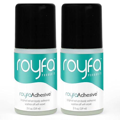 Liquid Fashion - Cinta enrollable de alta calidad, pegamento corporal de 2 onzas líquidas, adhesivo corporal agradable a la piel para sostener