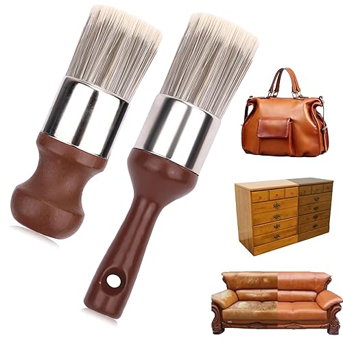 2PCS Salve Brush for Furniture, Leather Wood Furniture Repair Brush