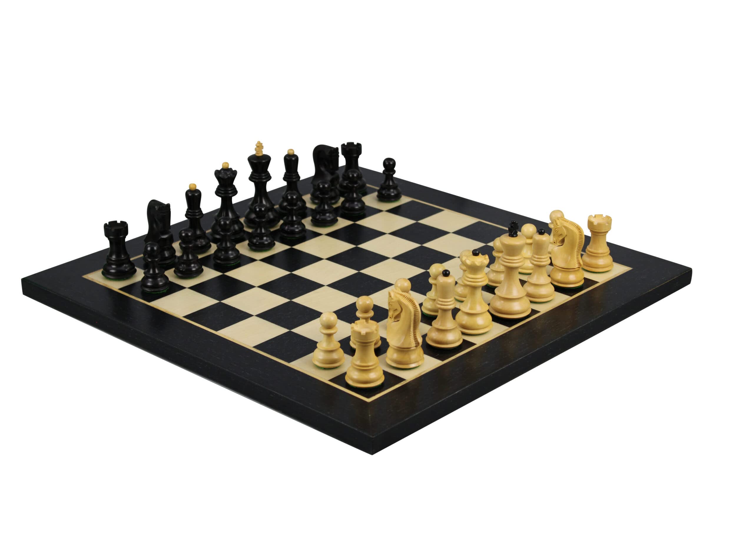Grande Master Tournament - Set di scacchi in legno a mano Helena in legno ebano, 50,8 cm, con scatola di scacchi in legno, 9,5 cm