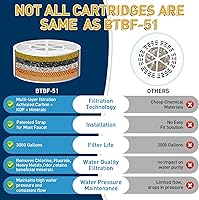 Vista 3 de Filtro de baño para bañera, filtro de agua Kinder para bañera, suavizante de agua dura para eliminar el plomo, el cloro y el flúor, mejorar