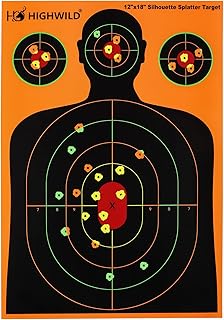 HighwildÂ SilhouetteÂ SplatterÂ PaperÂ TargetsÂ -Â SplashÂ EffectÂ of MultipleÂ ColorsÂ -Â 12x18Â Inch (10 Pack)