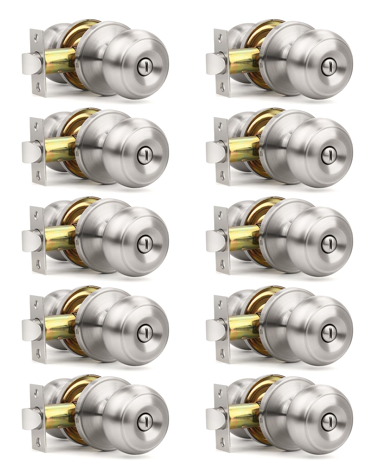 Matte Black Door Knobs - Keyless Privacy Locks -26