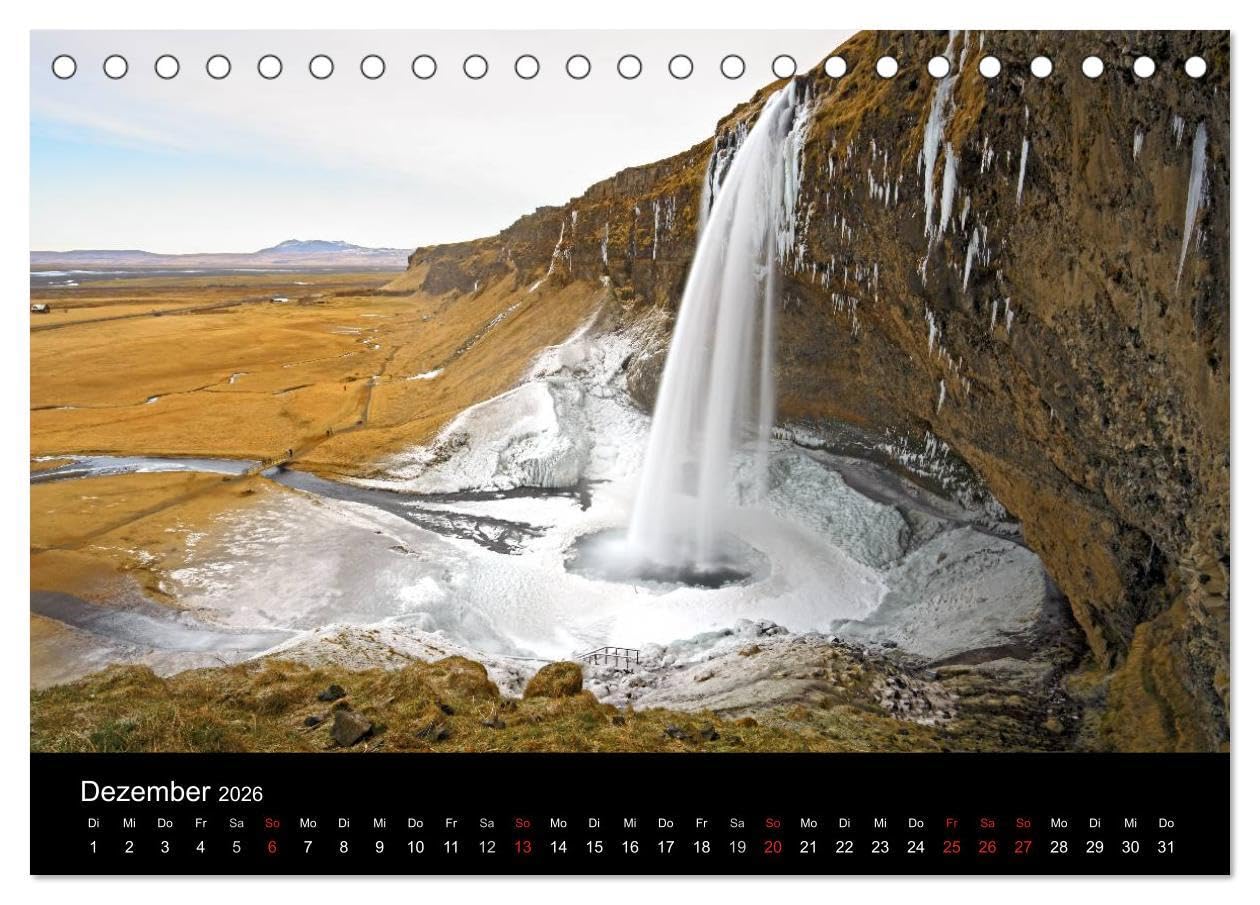 Island - Iceland (Tischkalender 2026 DIN A5 quer), CALVENDO Monatskalender: Bilder von den faszinierenden Landschaften einer großartigen, ... so konzentriert findet. (CALVENDO Natur)