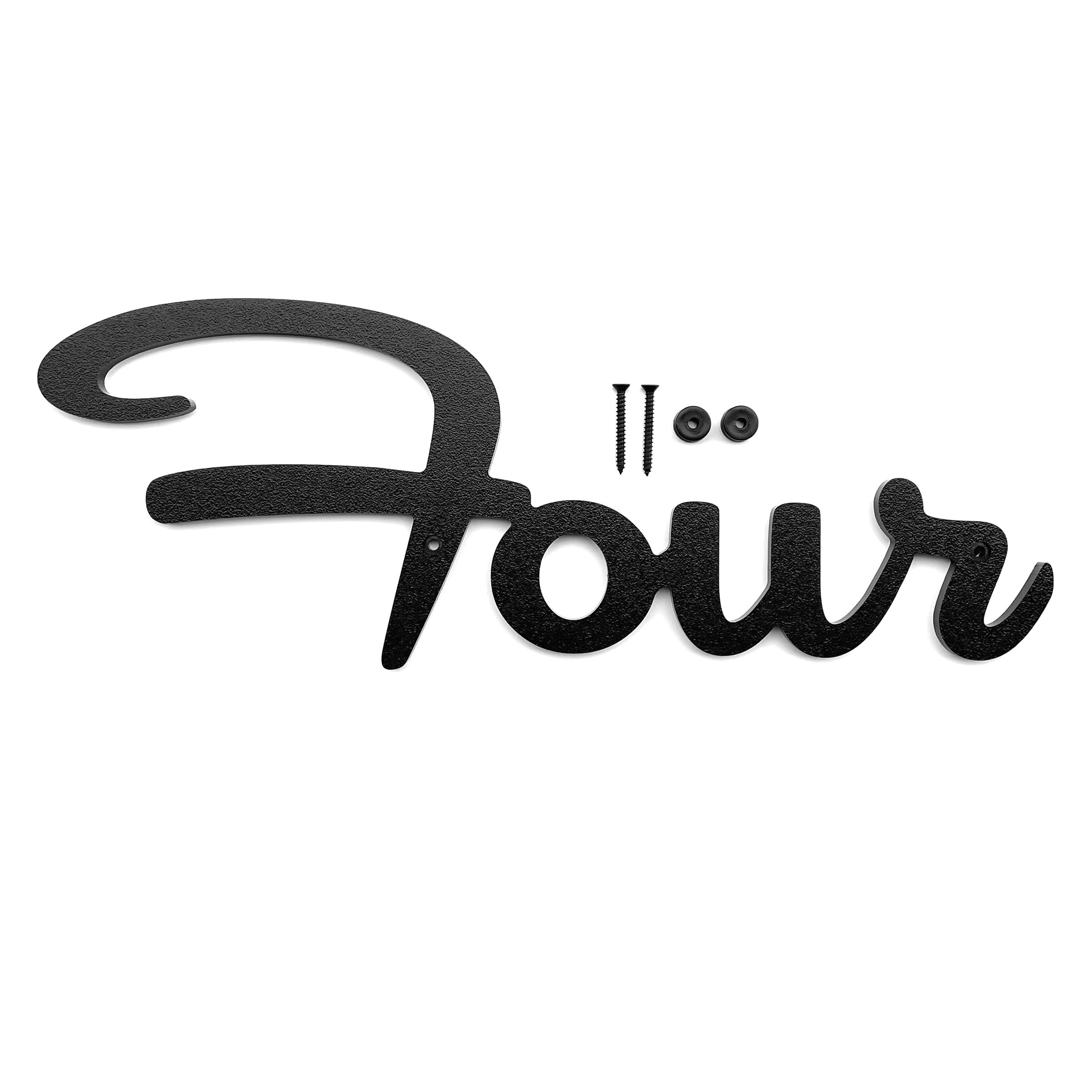 Amazon.com: Mid Century Modern Cursive House Numbers, 5 inch black ...