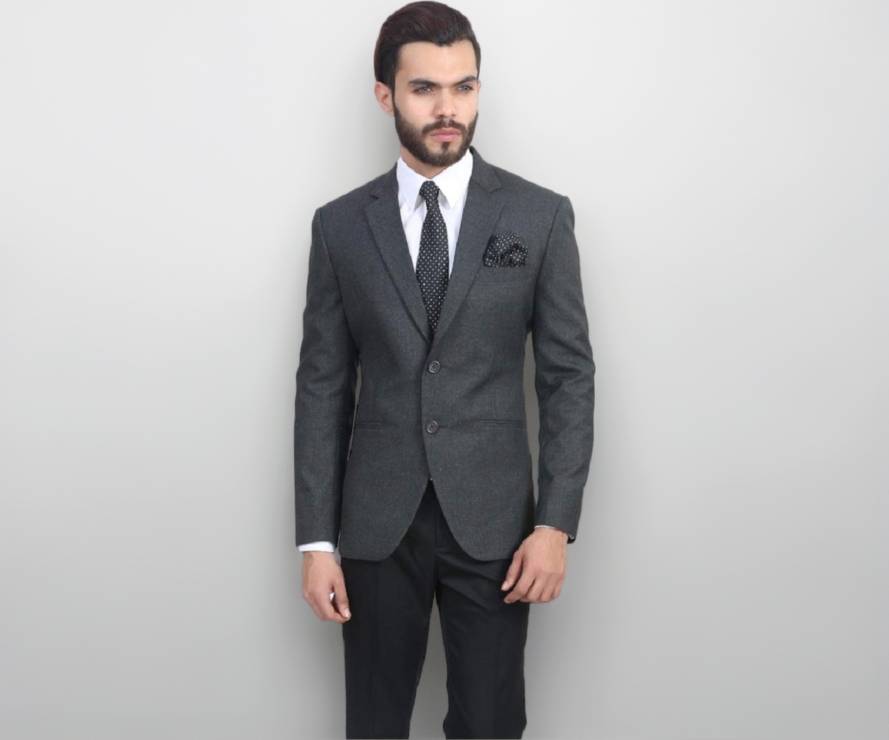 MANQ Men's Slim Fit Single Breasted Blazer