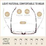SIGVAN Ladies Reading Glasses Blue Light Blocking Spring Hinge Fashion Pattern Print Eyeglasses for Women