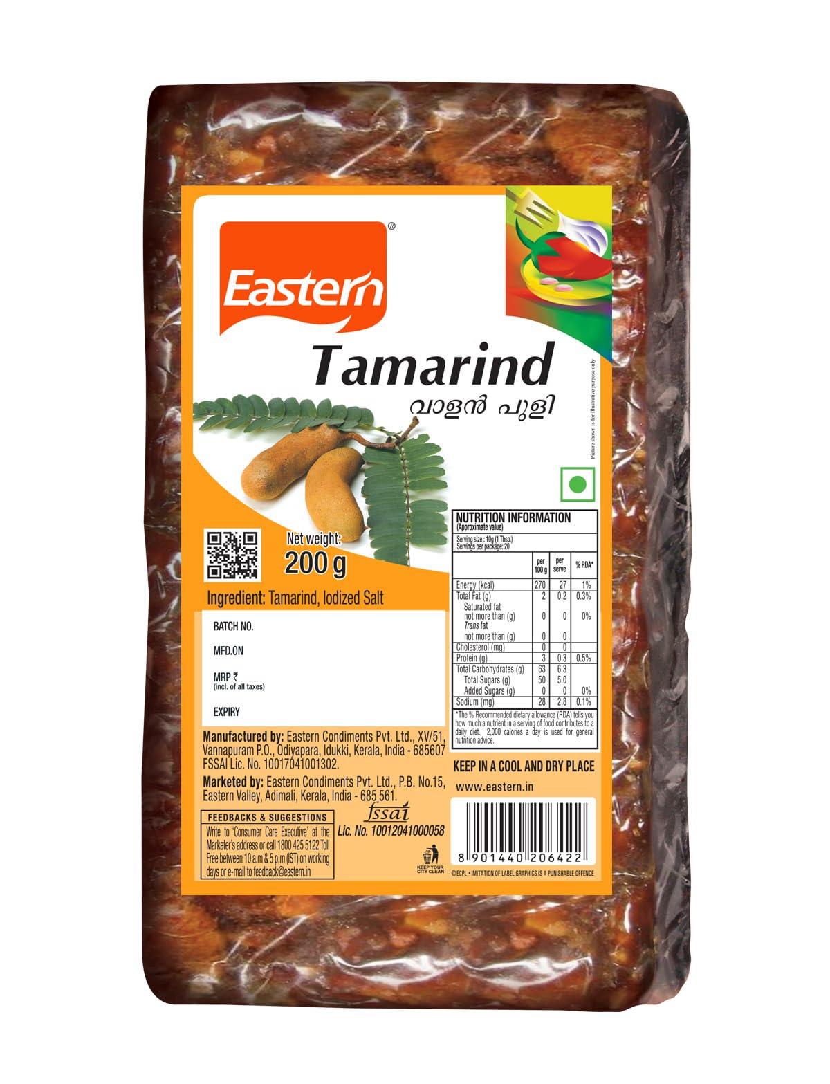 Eastern Tamarind, 200g Pack