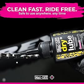 Muc-Off Bio Dry Bike Chain Lube 4 fl oz (Pack of 2) with Microfiber Cloth | Wax-Based Formula for Smooth Gear Shifts | Creates Protective Layer and Reduces Friction