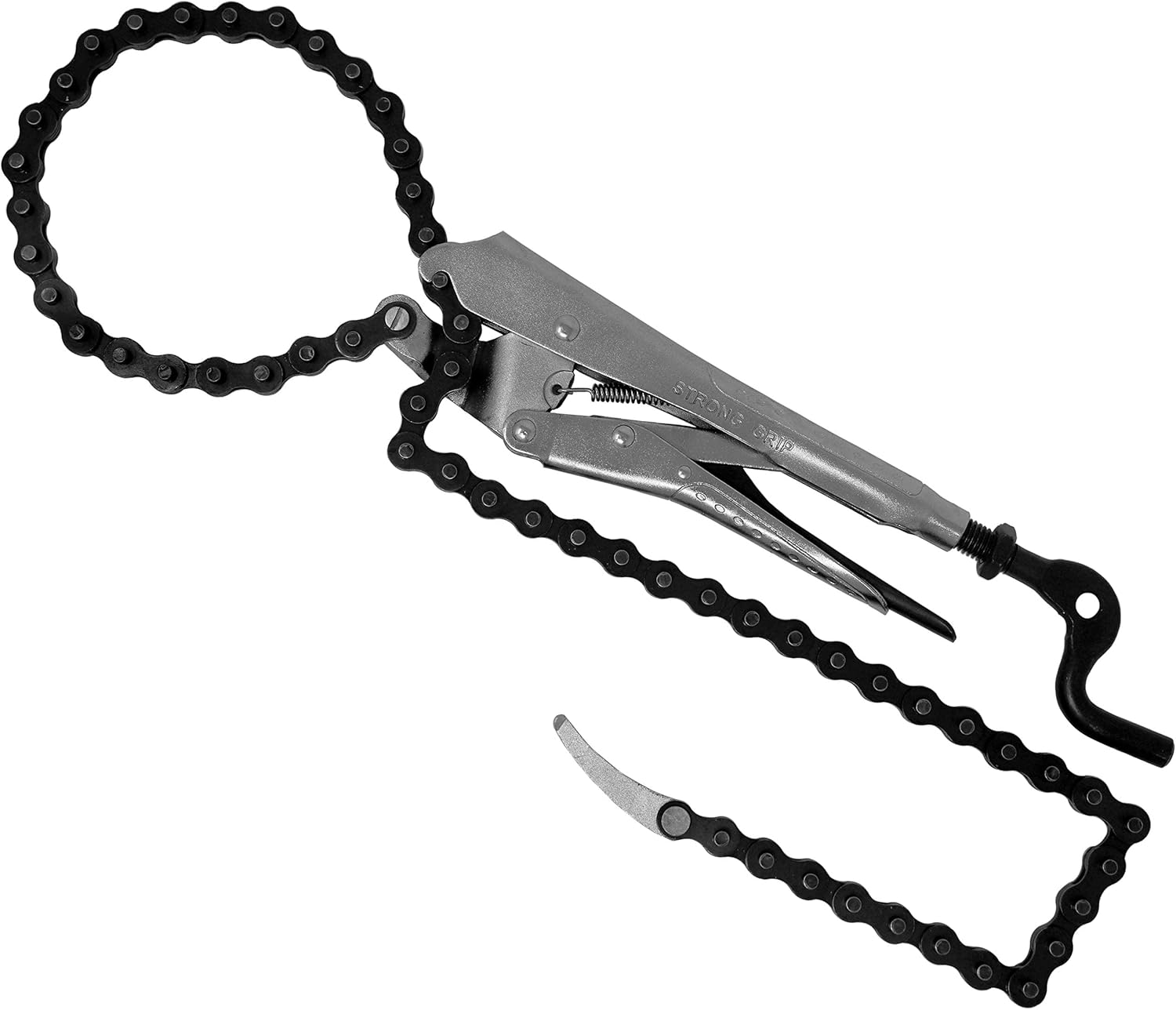 Strong Hand Tools - VAL-PFC1024 , Locking Chain Pliers, Removable 24″ Chain, Holds Up To 6.5" Diameter Pipes, Unique Easy Open Crank Handle, Quick Release Trigger, PFC1024