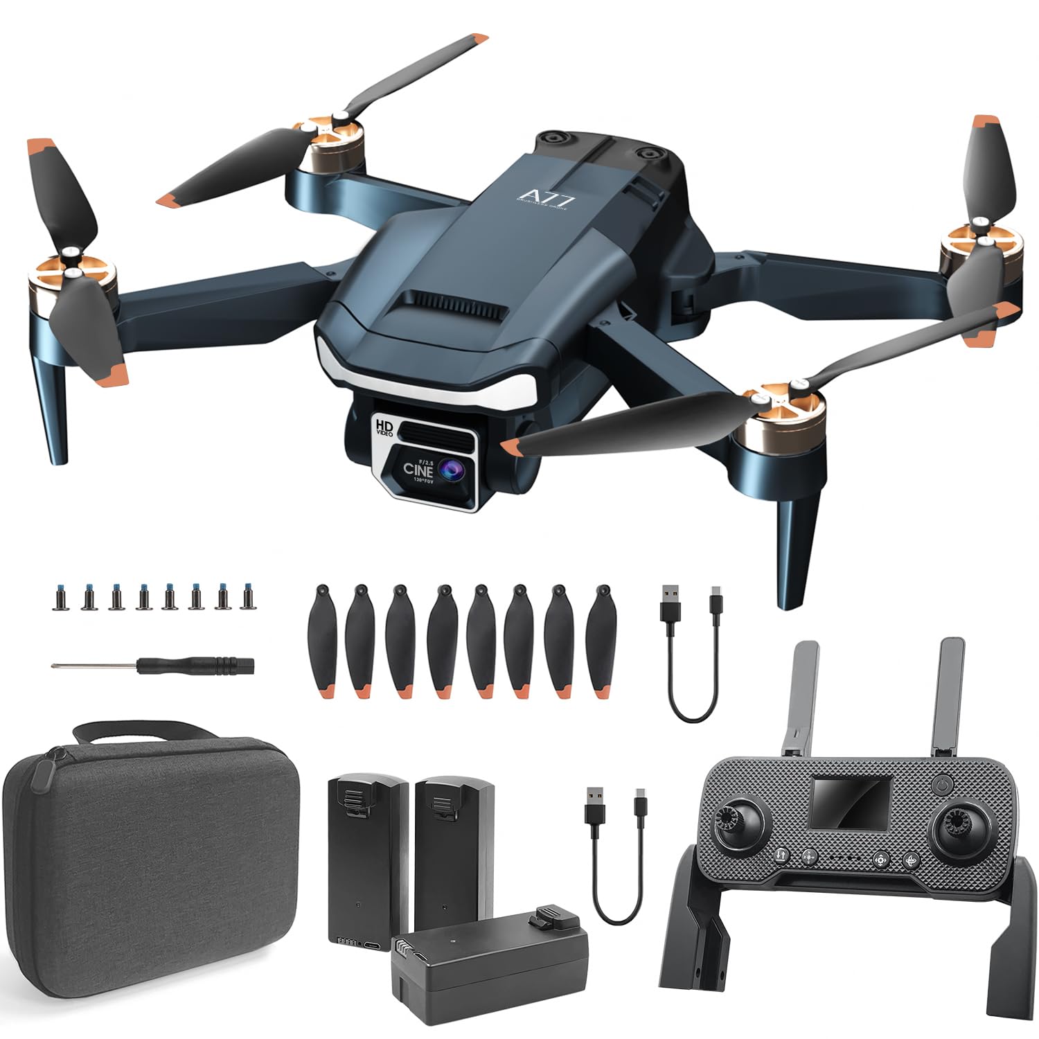 Drone with Camera 4K for Beginners, 2650ft Control Range, 84 Mins Flight Time (3 Batteries), Super Endurance Foldable WiFi Quadcopter with Brushless Motor, Auto Hover & Auto Follow