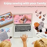 Vista 4 de UOOU Kit de fieltro, kits de fieltro de aguja para principiantes adultos, suministros de fieltro de aguja con 24 agujas de fieltro, almohadilla