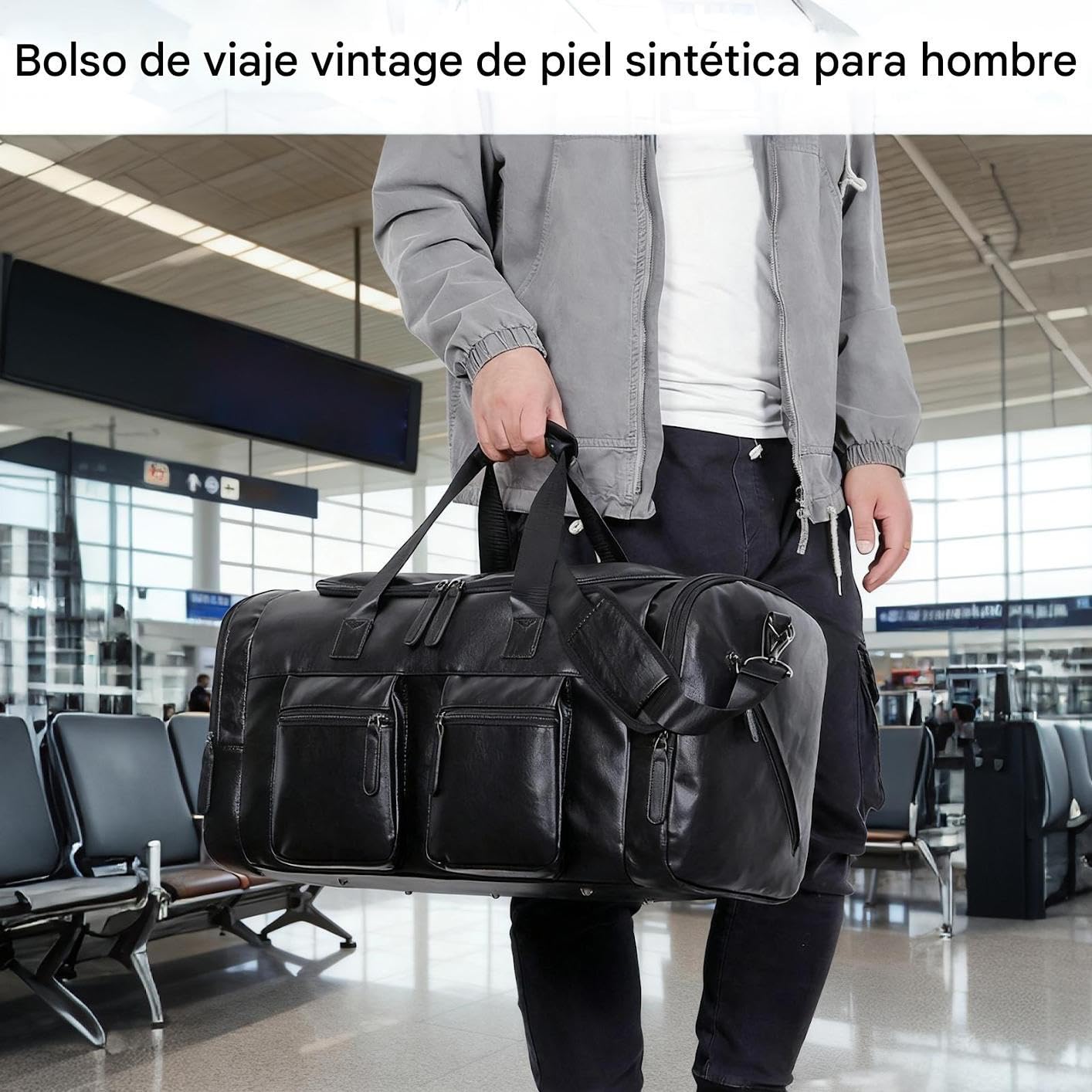 Borse Da Viaggio Duffle Per Uomini Tote Vintage Grande Con Cinturino | Borsa Tote Da Viaggio Per Il Weekend Per Uomo Per Papà E Fidanzato, Trasferte, Notte, Weekend, Business, Palestra,