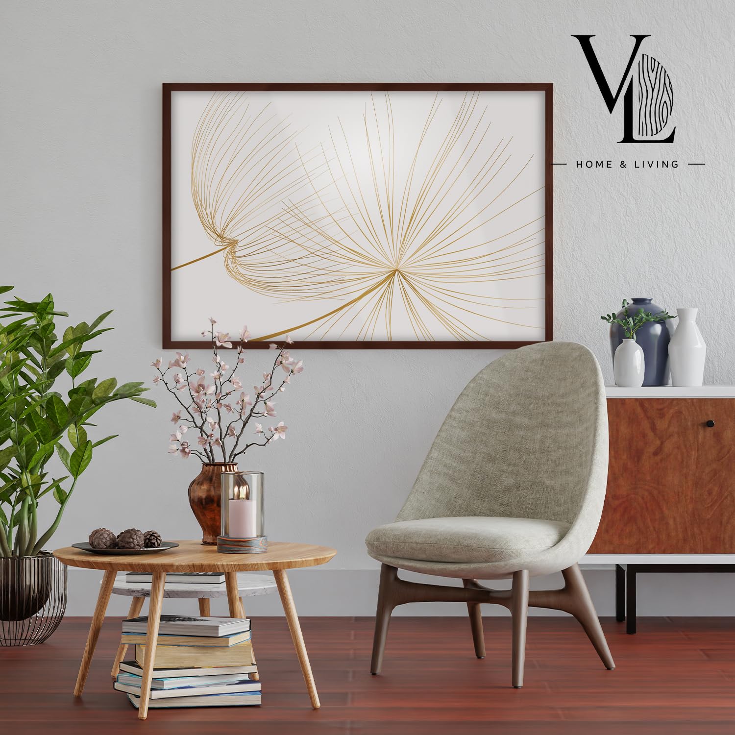 VELORA H&L Set de 3 Marcos de Fotos Marrones 60 x 80 cm - Marcos de Madera con Metacrilato Transparente, Portafotos para Fotos, Pósteres, Láminas, Puzzles, Diplomas y Certificados