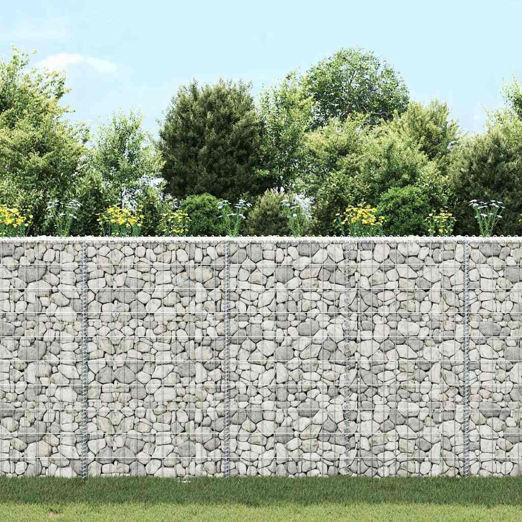 Jardinera de acero galvanizado, 100 x 20 x 100 cm, cesta de alambre de acero galvanizado para jardín, maceta estable como malla de malla, inoxidable y resistente a la intemperie, para flores o grava