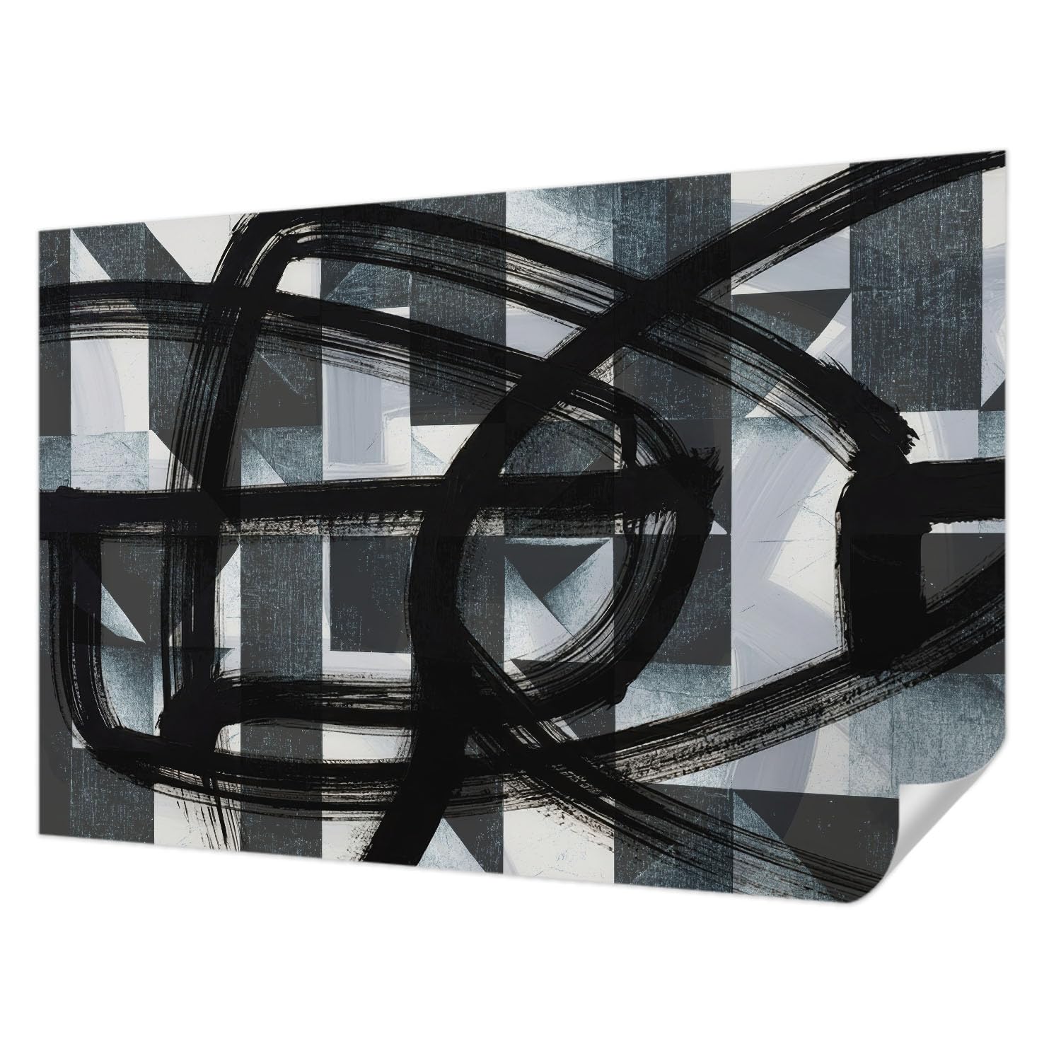 Papier Peint Auto-Adhésif Résistant Taches Géométrie Expressive Tulup 104x70
