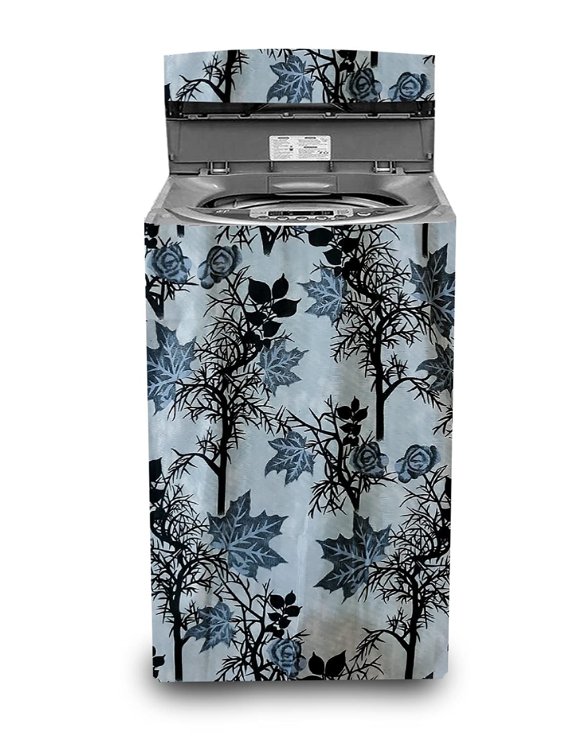 Kush Traders Top Load Fully Autometic Washing Machine Cover Compatible With ifb samsung bosch whirlpool haier lg and All Brand Universal Size 6 Kg | 6.5 Kg |7kg | 7.5kg | 8kg (Black Jhad), Polyester