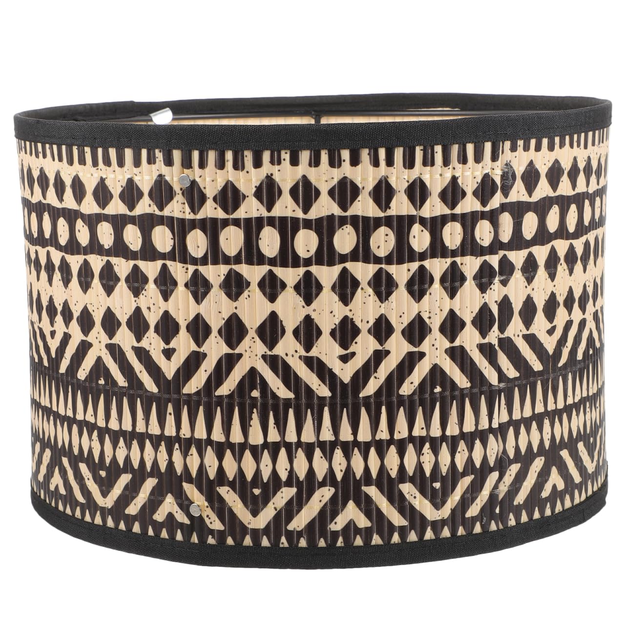 Angoily Bamboo Lamp Shade, Vintage Drum Lampshade Table Lamp Shade Chandelier Lampshade Covers Replacement Light Accessory for Pendant Floor Home Bedroom Living Room Restaurant Decorative Printed