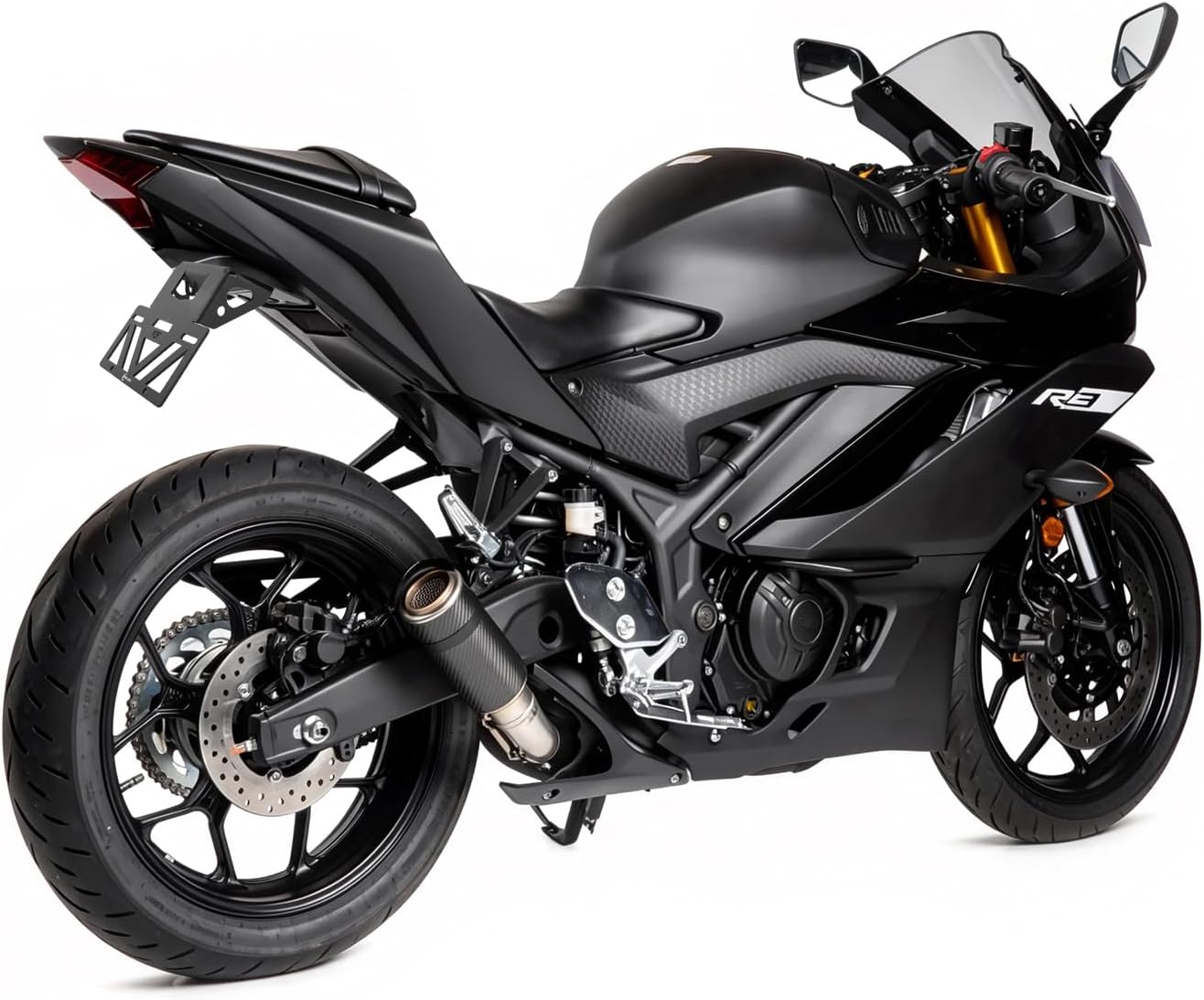 YZF R3 Fender Eliminator YZF R3 Tail Tidy Fit With OEM Lights R25 MT03 License Plate Bracket Holder For YZFR25 MT03 MT-03 MT-25 2014 2015 2016 2017 2018 2019 2020 2021 2022 2023 2024