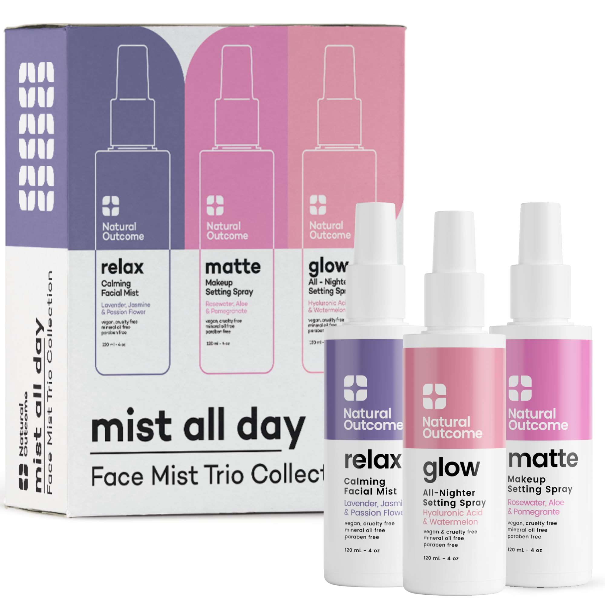Amazon.com: natural outcome Face Mist Trio Collection – Hydrating