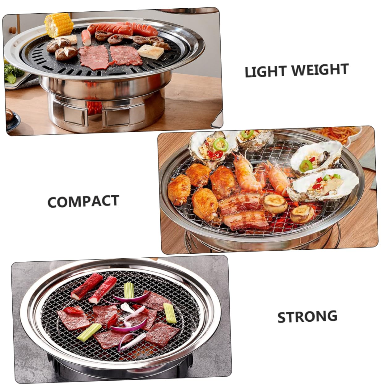 Toyvian Plancha Para Barbacoa Coreana Estufa Portátil Parrilla Para Asar Estufa Para Barbacoa Suministros Para Fabricada Acero Inoxidable Resistente y Duradera Para Parrilladas Calentar y