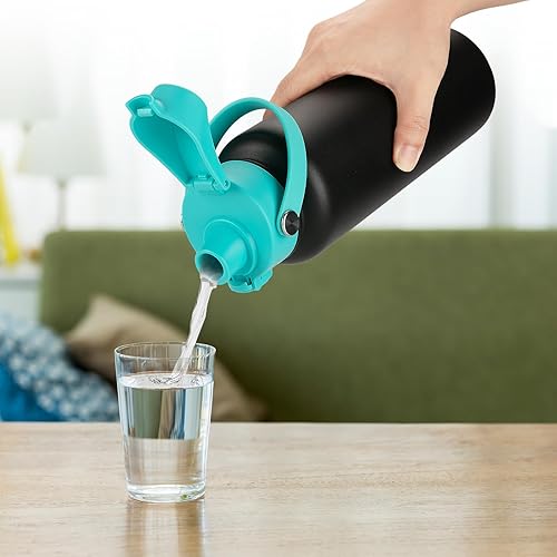 Miniatura 7 de EIPOSAU Tapa abatible automática para boca ancha Hydro Flask, gran tapa de boquilla para Simple Modern, Takeya, Iron Flask y otras marcas, tapa de