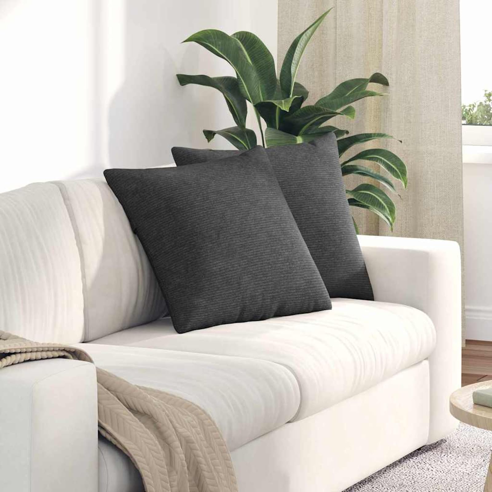 Coussin de canapé en velours côtelé Gecheer pour cocooning au salon