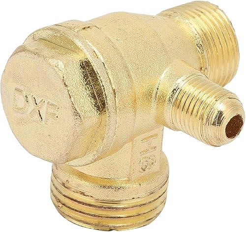 Miniatura 8 de Agatige Válvula de retención del compresor de aire, accesorio neumático de 3 vías, rosca macho de 12" 38", 0.374-0.394 in0.630-0.650 in0.787-0.807