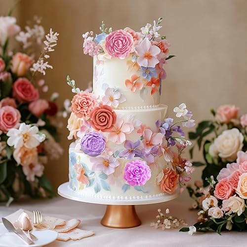 Miniatura 3 de Moldes de silicona para 7 cavidades, moldes para velas de flores de rosas, molde de fondant de peonía para gelatina, chocolate, mousse, decoración