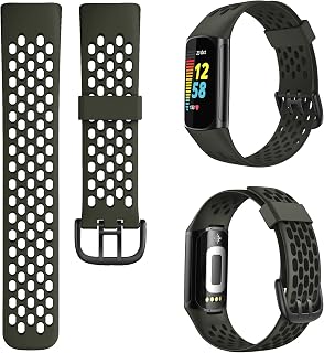 Seltureone Compatible for Fitbit Charge 5 Band, Adjustable Soft Sport Silicone Replacement Bands for Fit bit Charge 5 Fitness and Wellness Tracker Strap for Men Women