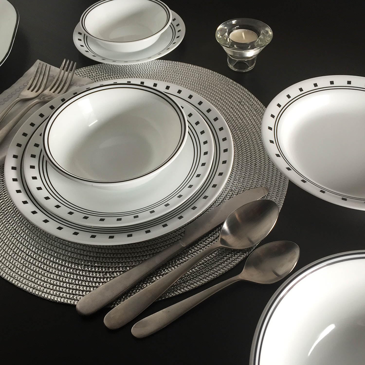 Corelle City Block Dinner Set - 21 Piece -2