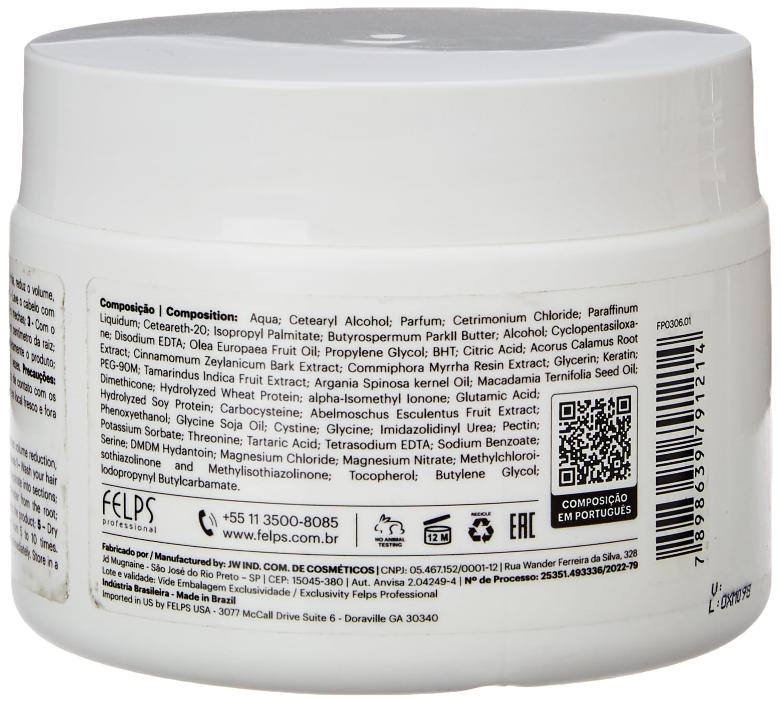 Felps Professional | Quiabo XBTX Reduction Hair Mask | Controls Frizz | 300 g