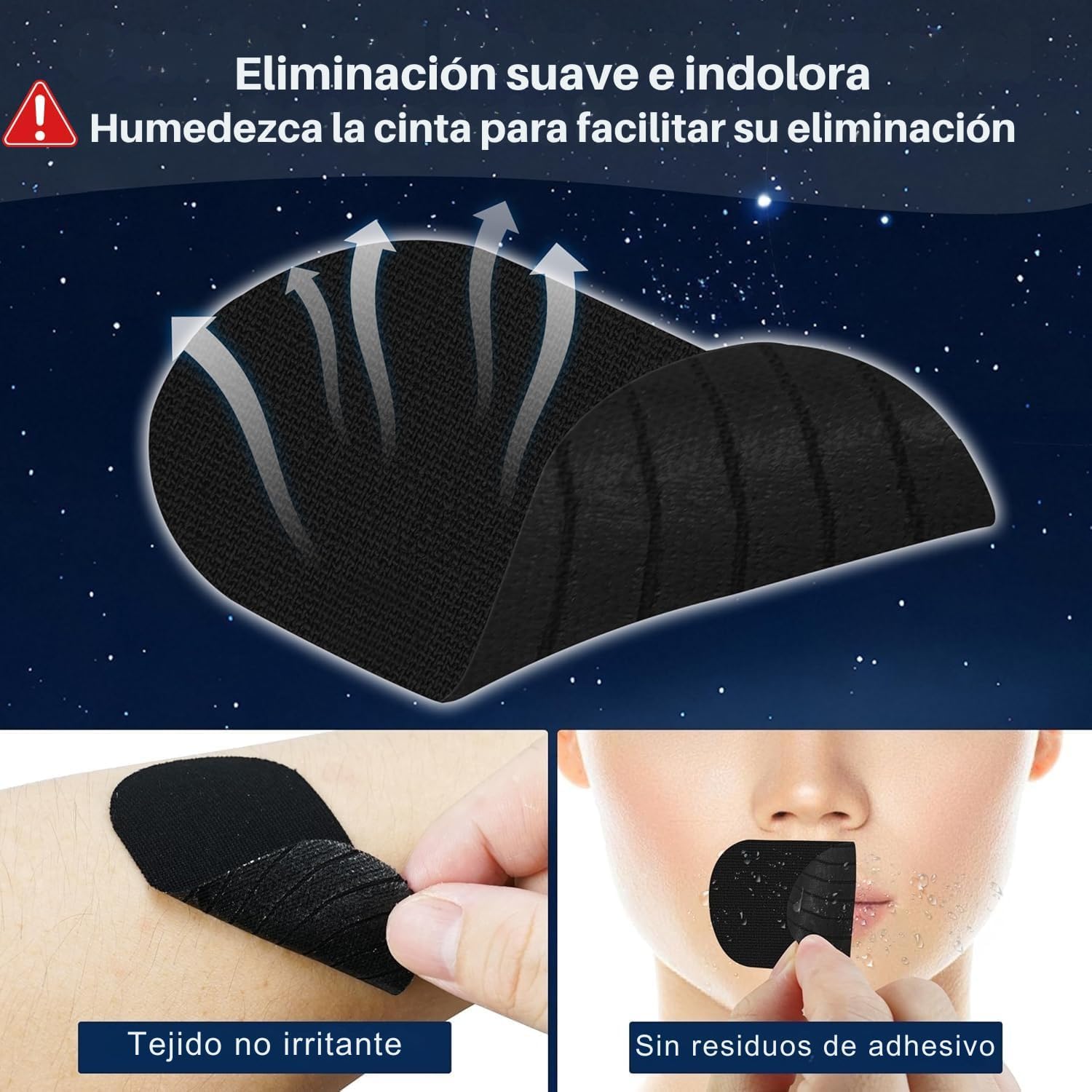 HN® PACK AHORRO 150 Tiras Bucales Para Dormir Antironquidos |Máximo Rendimiento +5 Meses Duración| Adhesivo Hipoalergénico| Mouth Tape For Sleeping| Cintas Bucales Tapabocas |Parches Para Boca Cerrada
