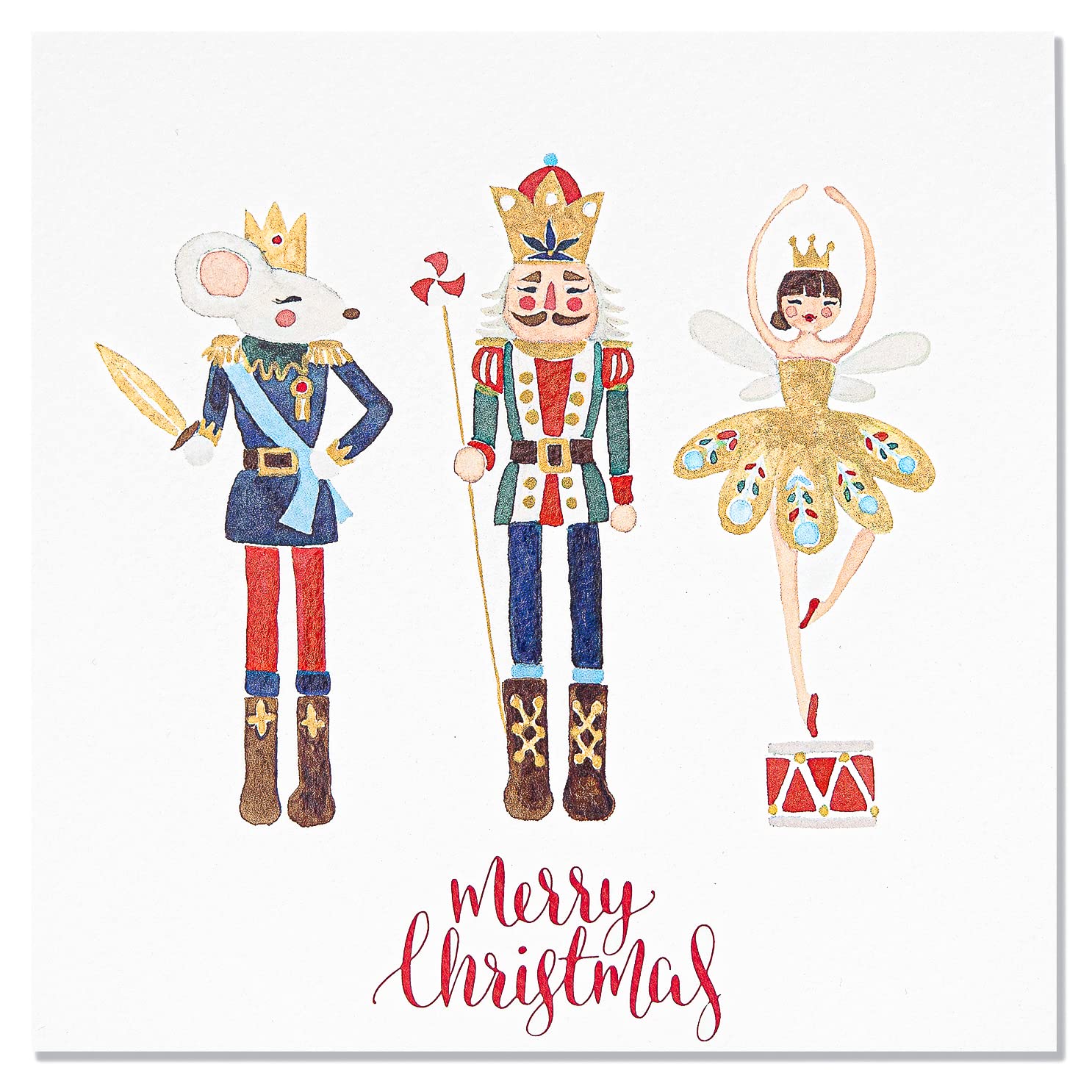 Individual Christmas Card - Nutcracker Design by The Doodle Factory