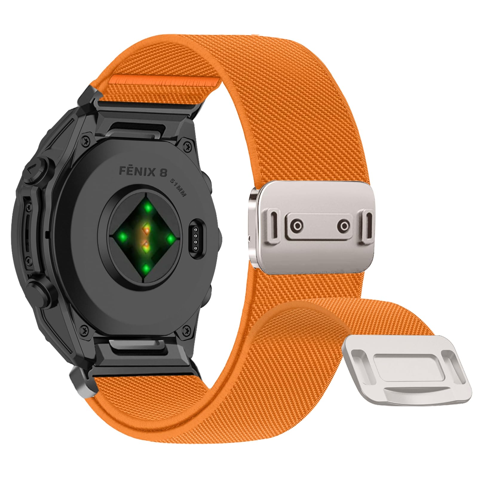 RanBluu QuickFit 26mm Nylon Cinturino per Garmin fēnix 8 51mm/Enduro 3/Fenix 7X/7X Pro/7X Pro Solar/Fenix 6X/6X Solar/6X Pro/5X, Cinturini Sportivi di Ricambio per Garmin Descent Mk3i, Nero & Rosso
