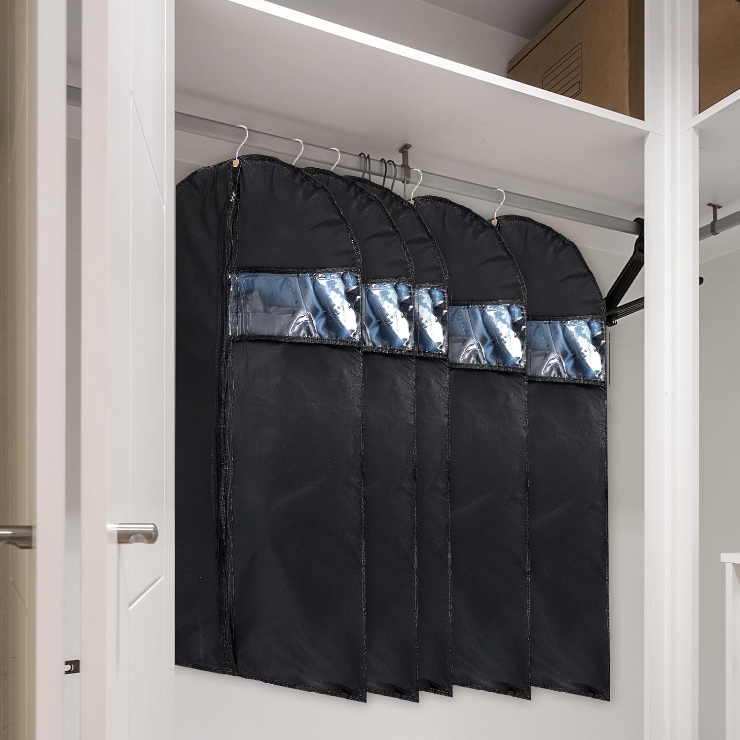 15 Pack Suit Bags Garment Bag for Men Storage 40-inch Clothes Cover with Clear Window and ID Card Holder for Suit Jacket, Skirt, Shirt and Coat - Image 7