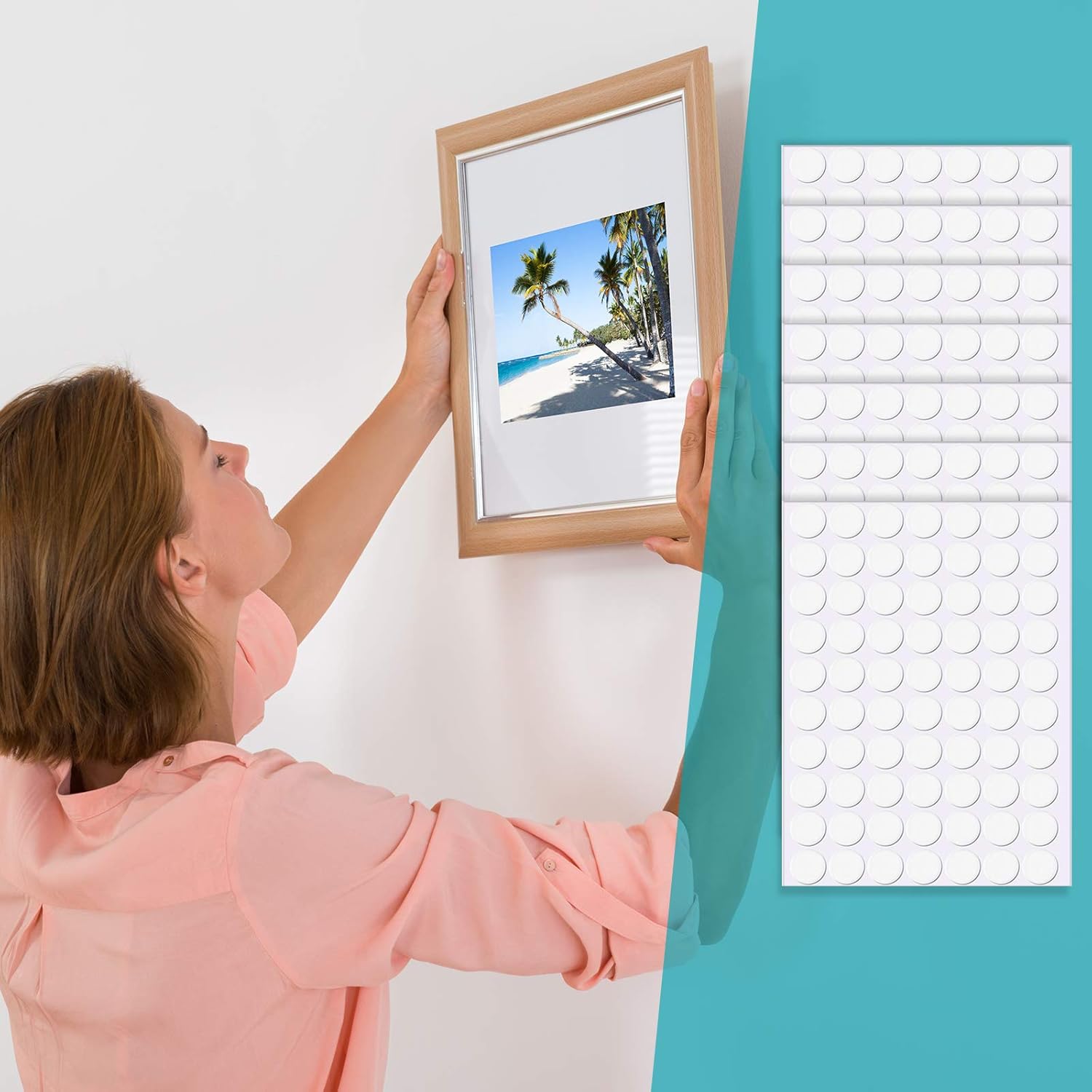 Double Sided Dots Stickers Clear Sticky Tack Removable Round Putty Reusable Transparent No Traces Adhesive Sticker Waterproof Small Stickers for Christmas Festival Decoration (350 Pieces,20 mm) : Office Products