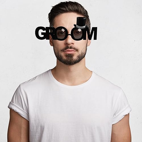 Miniatura 5 de 2 lentes de novia para novios, accesorios de disfraces para boda, despedida de soltera, despedida de soltera, decoración de fiesta de despedida de