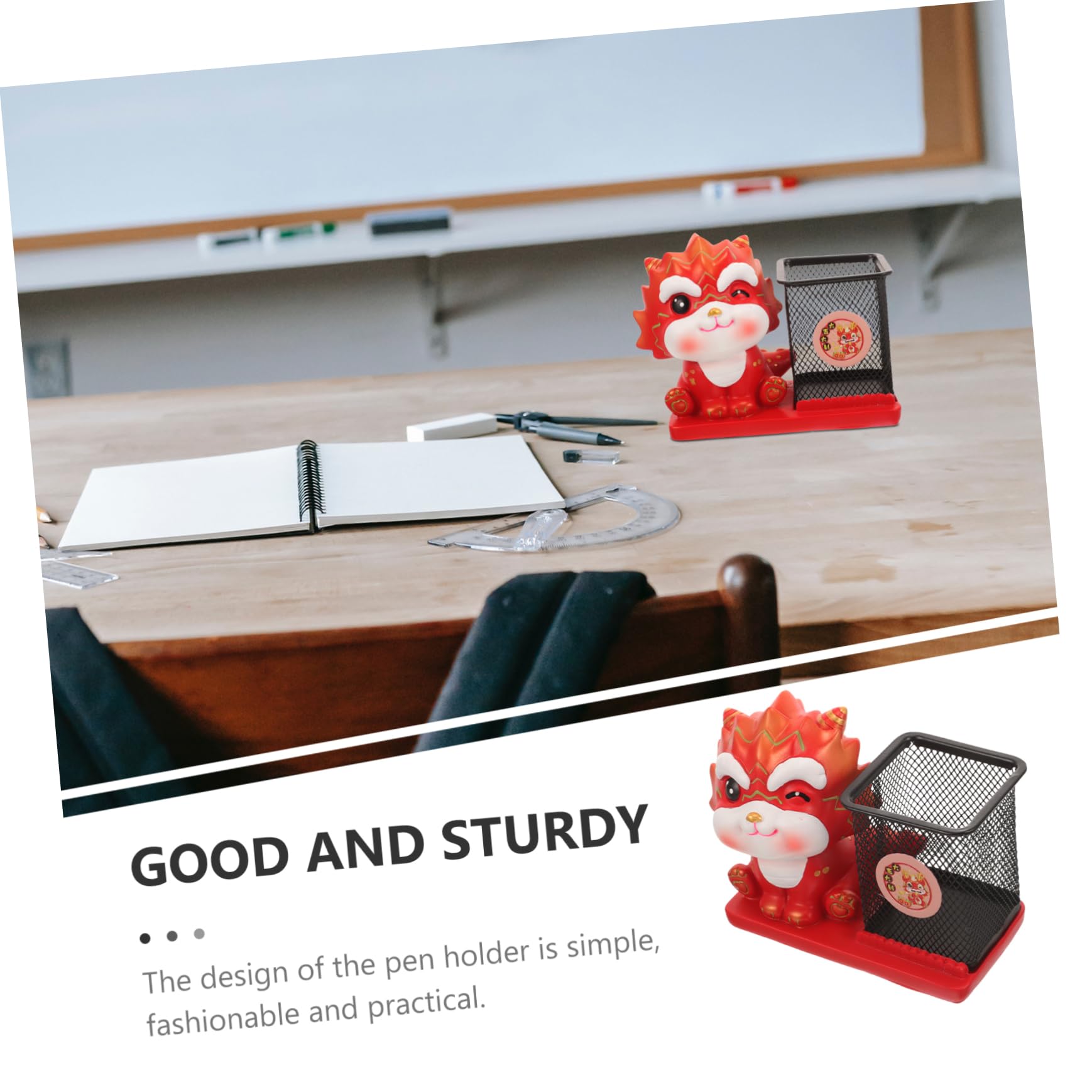 Organiseur de Bureau Porte-crayons Stylos Pot à Crayons Dragon Zodiaque Boîte de Rangement pour Stylos Bureau