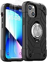 Vista 10 de KCJ Funda para iPhone SE 2022/2020, iPhone 8/7/6/6S, con [2×Protectores de Pantalla][Soporte de Anillo] Silicona Suave+PC Duro Protección Completa