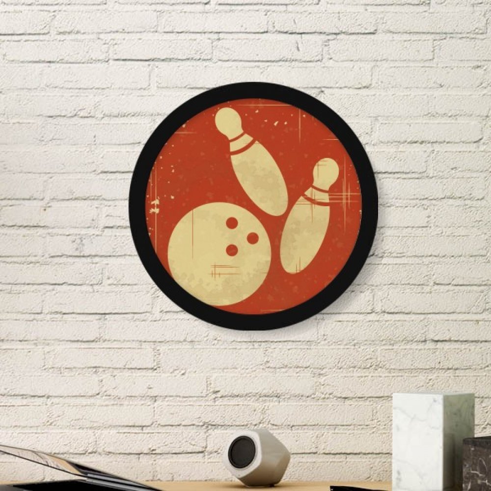 Cadre photo ronde bowling bois noir pour briser la monotonie de vos murs