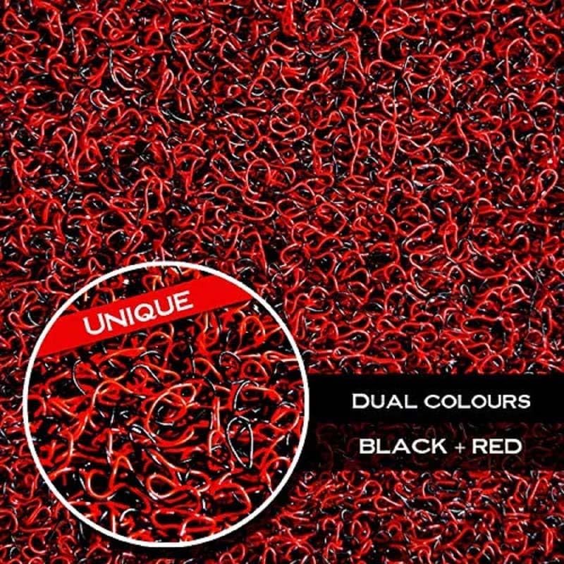 Image of CARNEST Premium Grass PVC Mats, 18mm Thickness, 100% Waterproof and Dustproof Car Floor Foot Mats, Universal Fit in All Cars, Compatible for Verna (2011-2016) All Weather Car Mat, Red