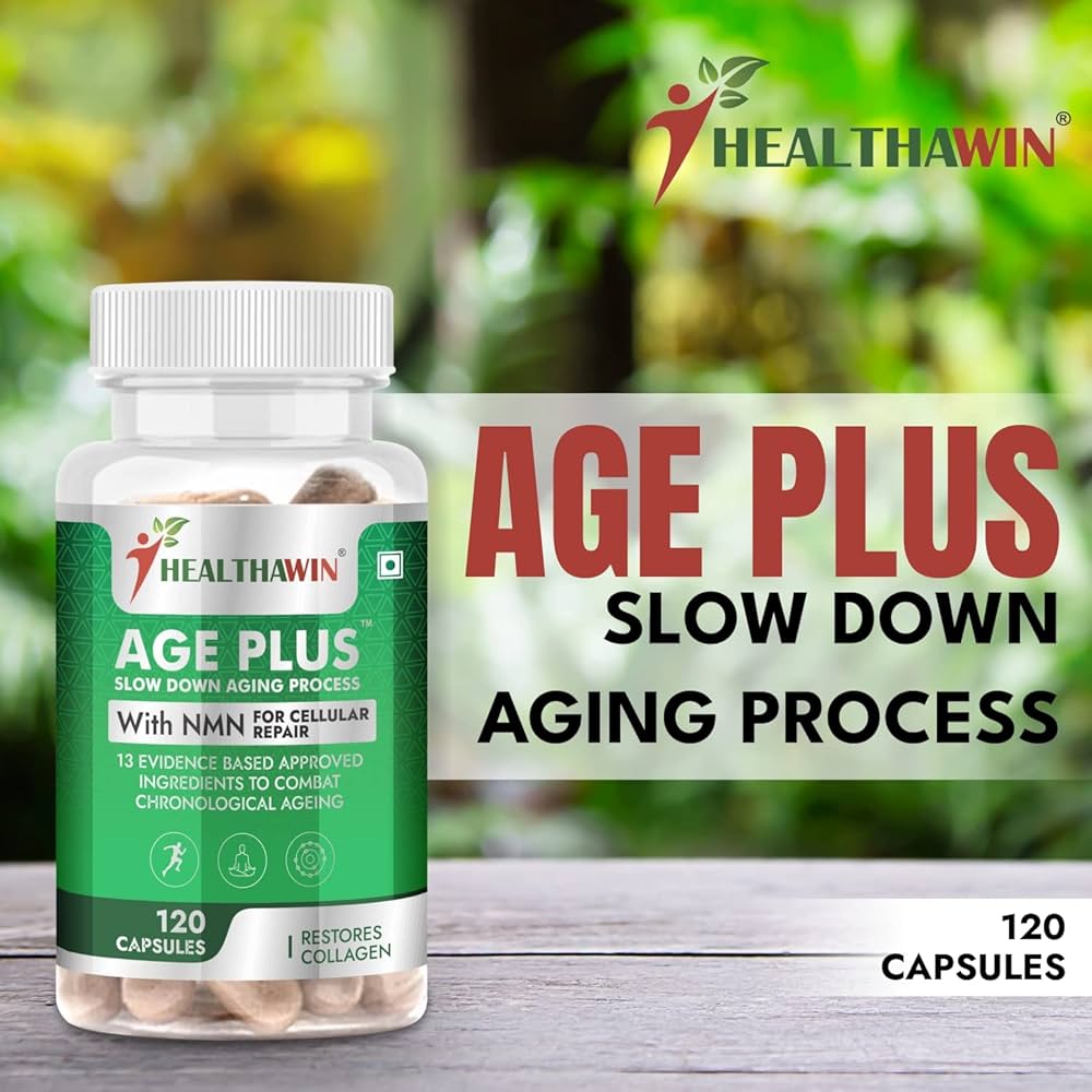Healthawin Nmn Supplement For Men And Women - AGE PLUS Slow Down Ageing  Ayurvedic Energy and Vitality Supplement - Natural Formula for Enhanced  Stamina, Focus, and Overall Wellbeing (120 Capsules) : Amazon.in: