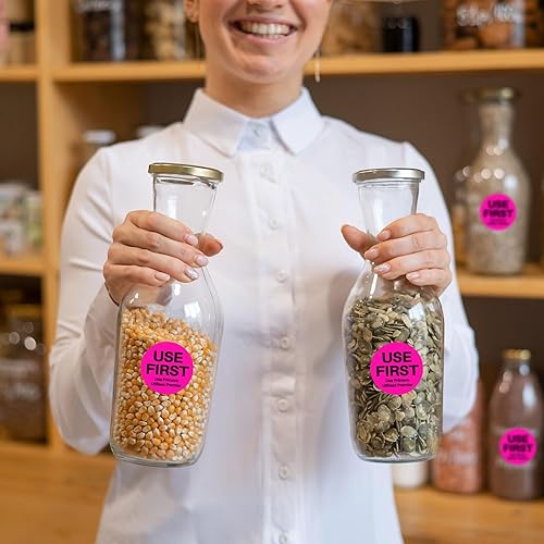 Vista 15 de Epakh 2000 calcomanías de uso para servicio de alimentos, etiquetas de control de inventario de 1.5 pulgadas para restaurante, adhesivo permanente