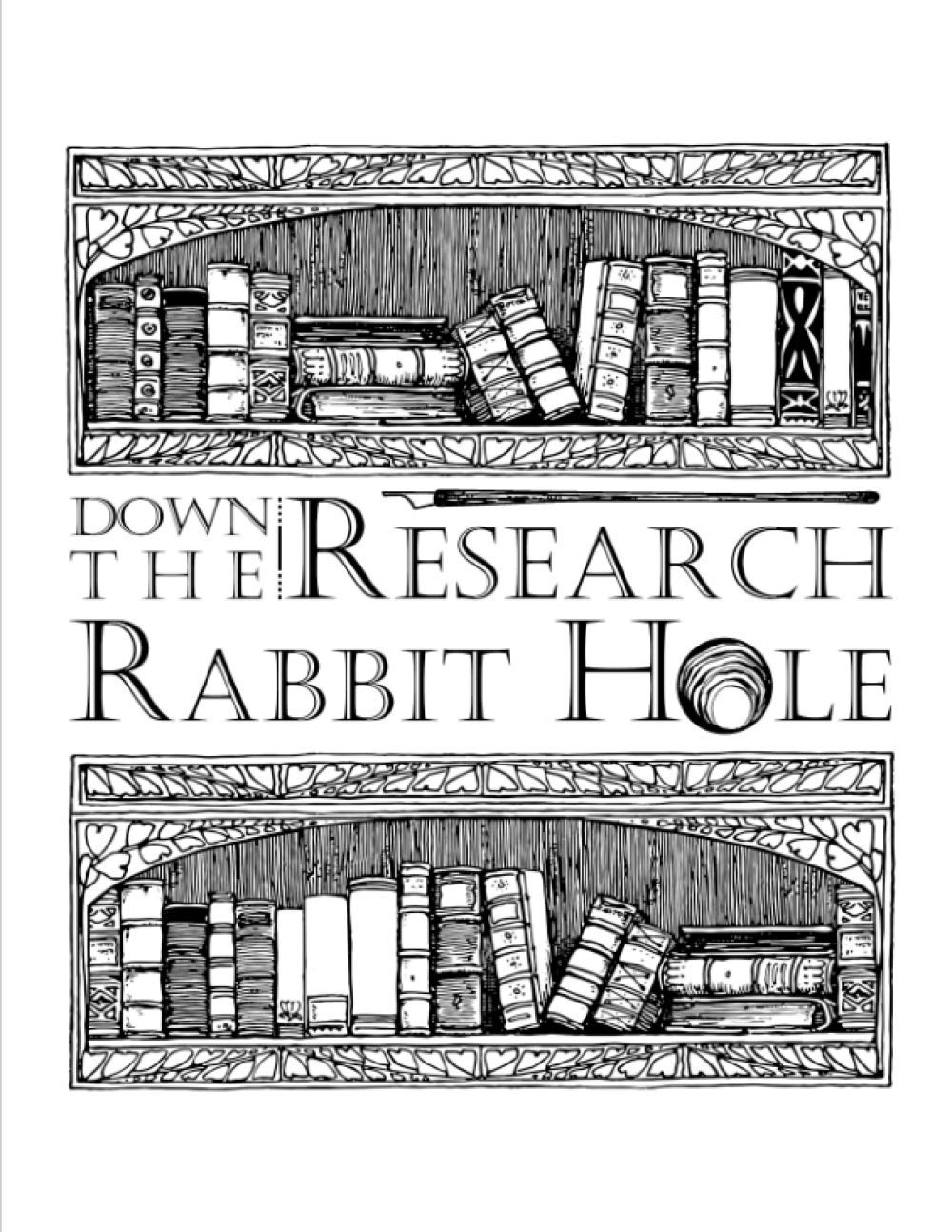 "Down the Research Rabbit Hole"- Humorous Bernadette Banner Quote, Sewing Themed Notebook Journal: 8.5 x 11 | 110 College-ruled pages | Notebook, ... (Vintage Sewing & Crafting Themed Notebooks)