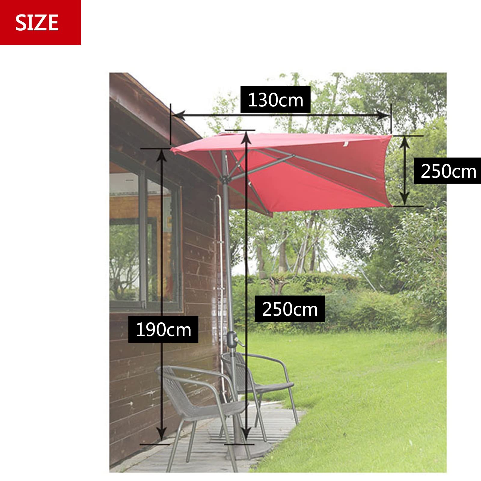 HLTYGWX Parasol ogrodowy, parasol ogrodowy na patio Rynek mebli ogrodowych Parasol z korbą Wodoodporna ochrona przed promieniowaniem UV Wędkarstwo Ogrodowy baldachim Parasol Parasol zewnętrzny
